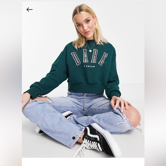 cropped sweater pullover graphic DARE - Picture 2 of 7